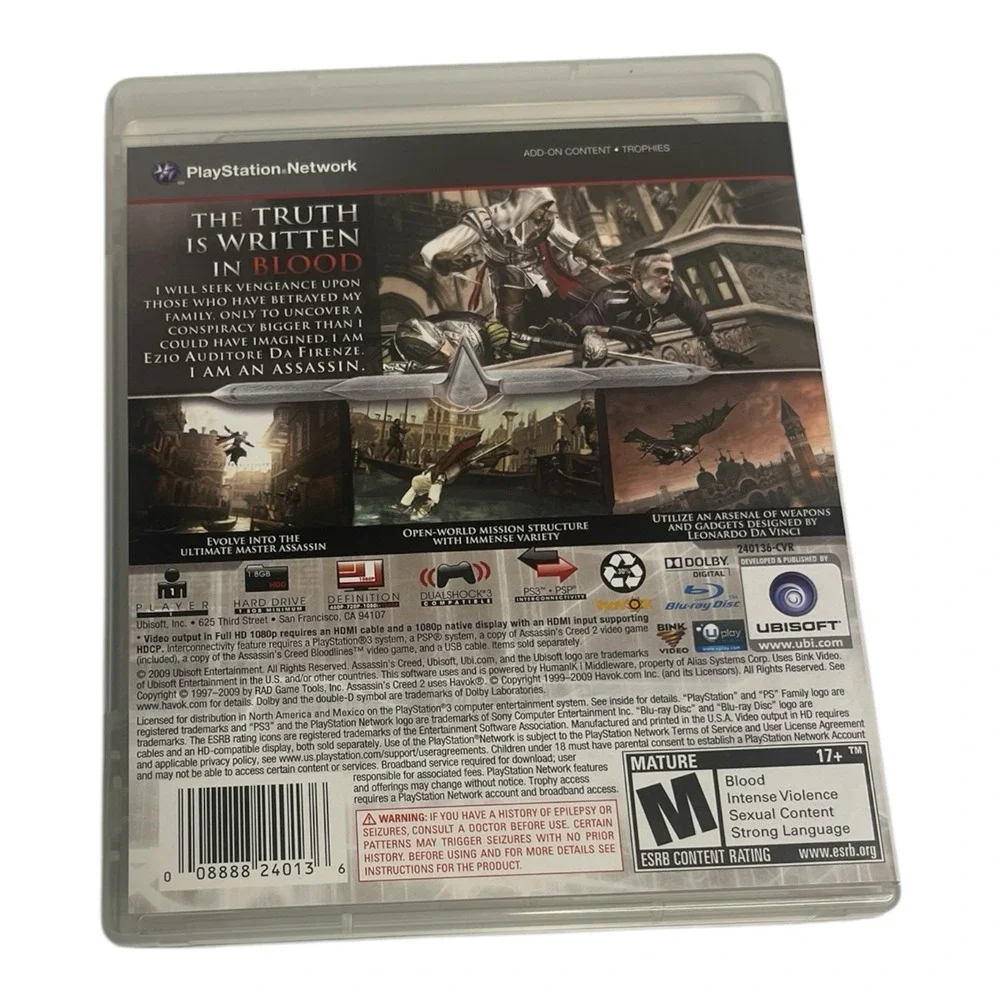 Assassin's Creed Greatest hit & II 2 PS3 PlayStation 3 Video Game Bundle Lot 2